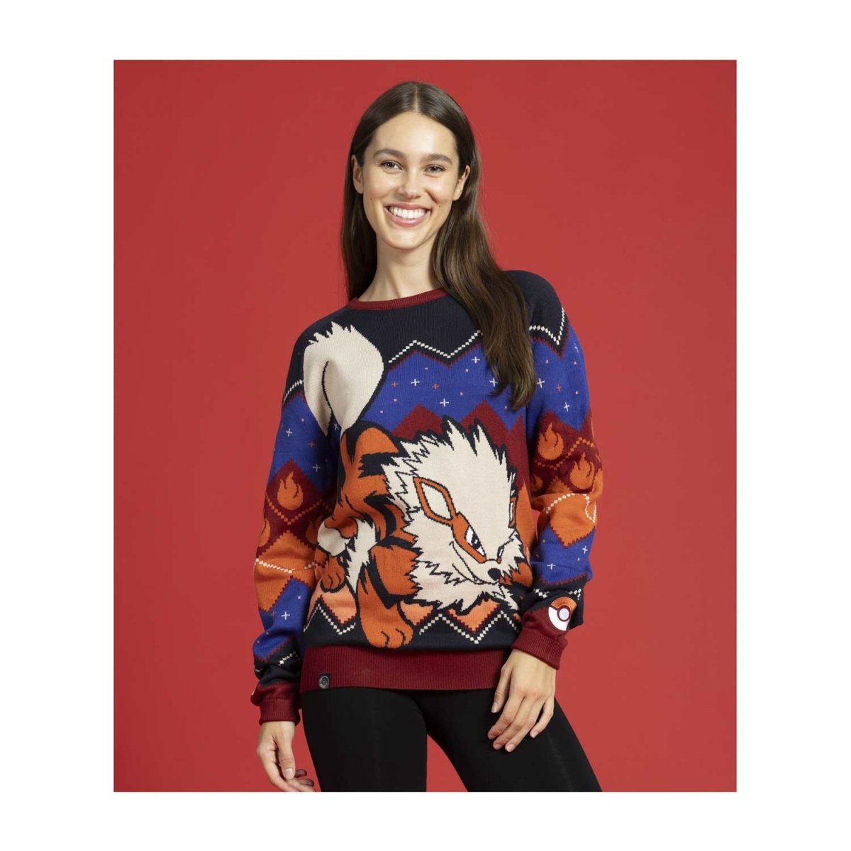 Arcanine Flames Knit Sweater - Adult | Pokémon Center Official Site