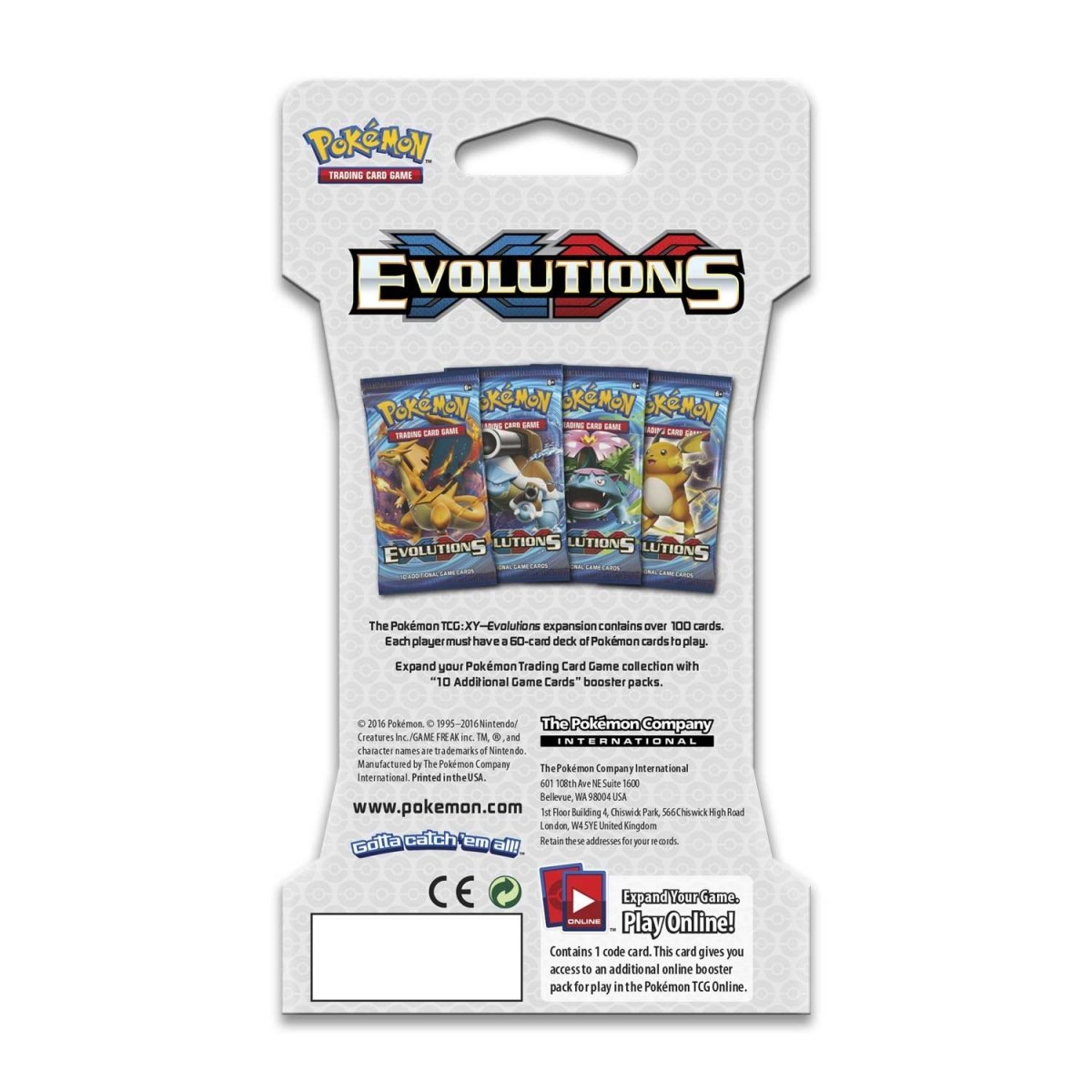 POKEMON XY EVOLUTIONS BOOSTER PACK CODE TRADING CARD GAME ONLINE