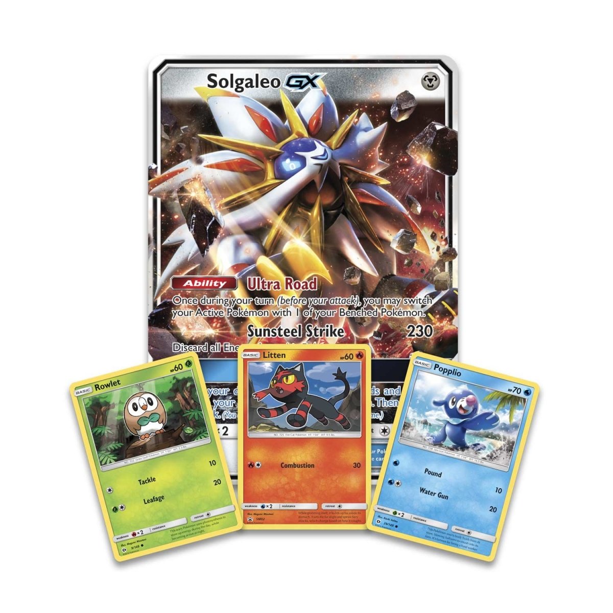pokemon card solgaleo Pokemon TCG: Legends of Alola Tin Card Game, Random Draw Of Solgaleo O