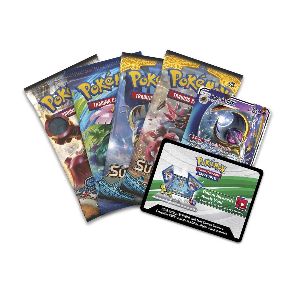 2017 Pokemon TCG Legends of Alola Tin Lunala GX - US