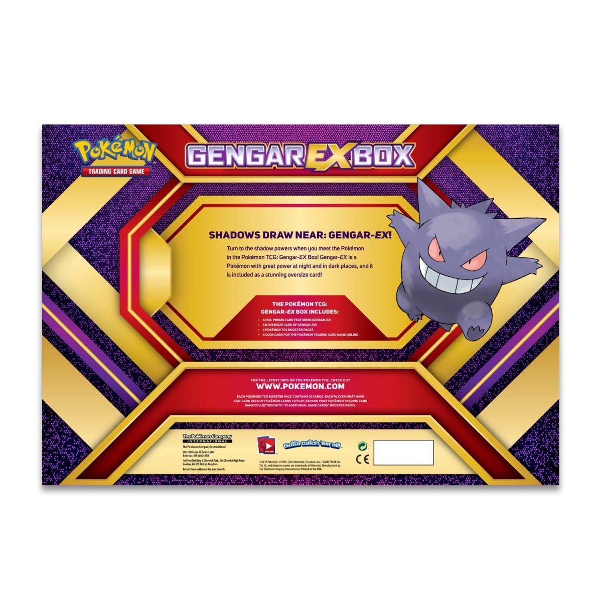 Pokémon TCG: Gengar-EX Box | Pokémon Center Official Site