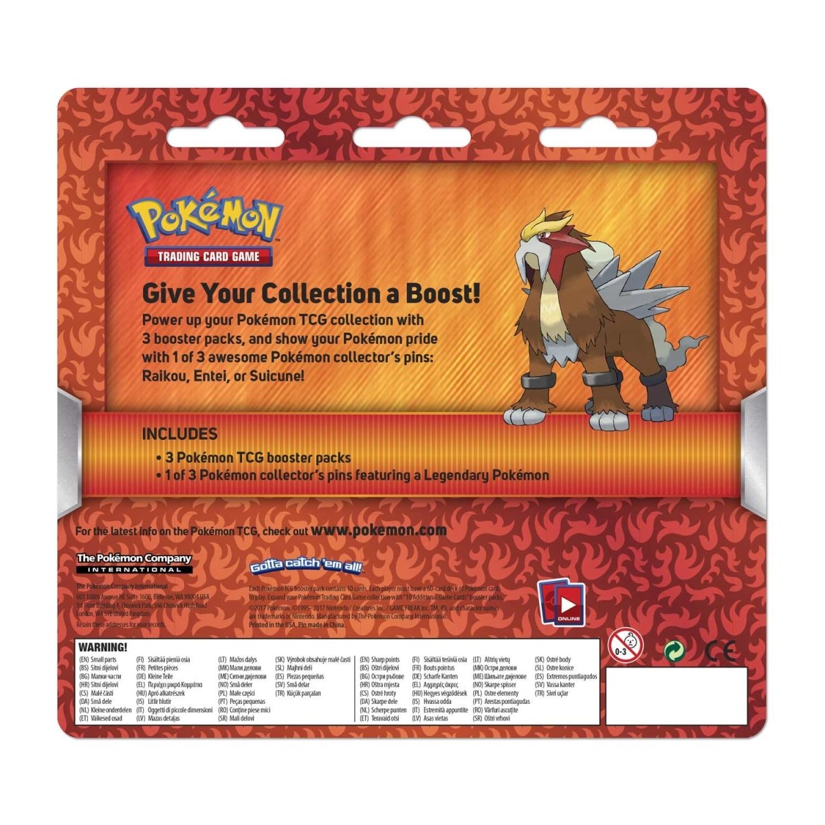 Best Buy: Pokémon Collector's Pin 3-Pack Blister (Raikou, Entei, or Suicune)  Trading Cards Styles May Vary 80295