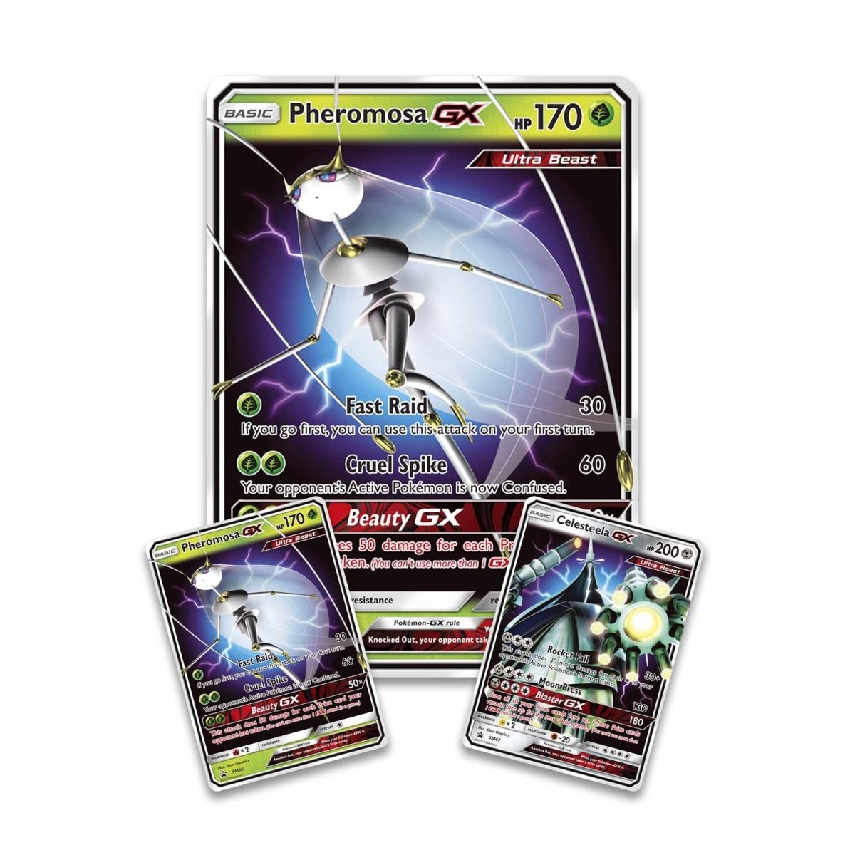 Ultra Beasts Pheromosa and Celesteela GX - Promos - PTCGO Code