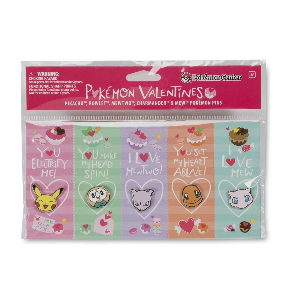Pokmon Valentine Pins & Cards (5-Pack) | Pokmon Center Official Site