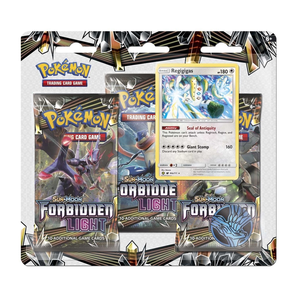 Pokémon TCG: Sun & Moon-Forbidden Light 3 Booster Packs, Coin