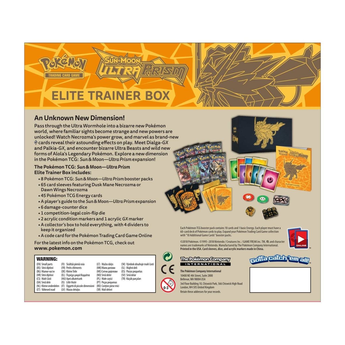 Pokémon TCG: Sun & Moon-Ultra Prism Elite Trainer Box (Dusk Mane