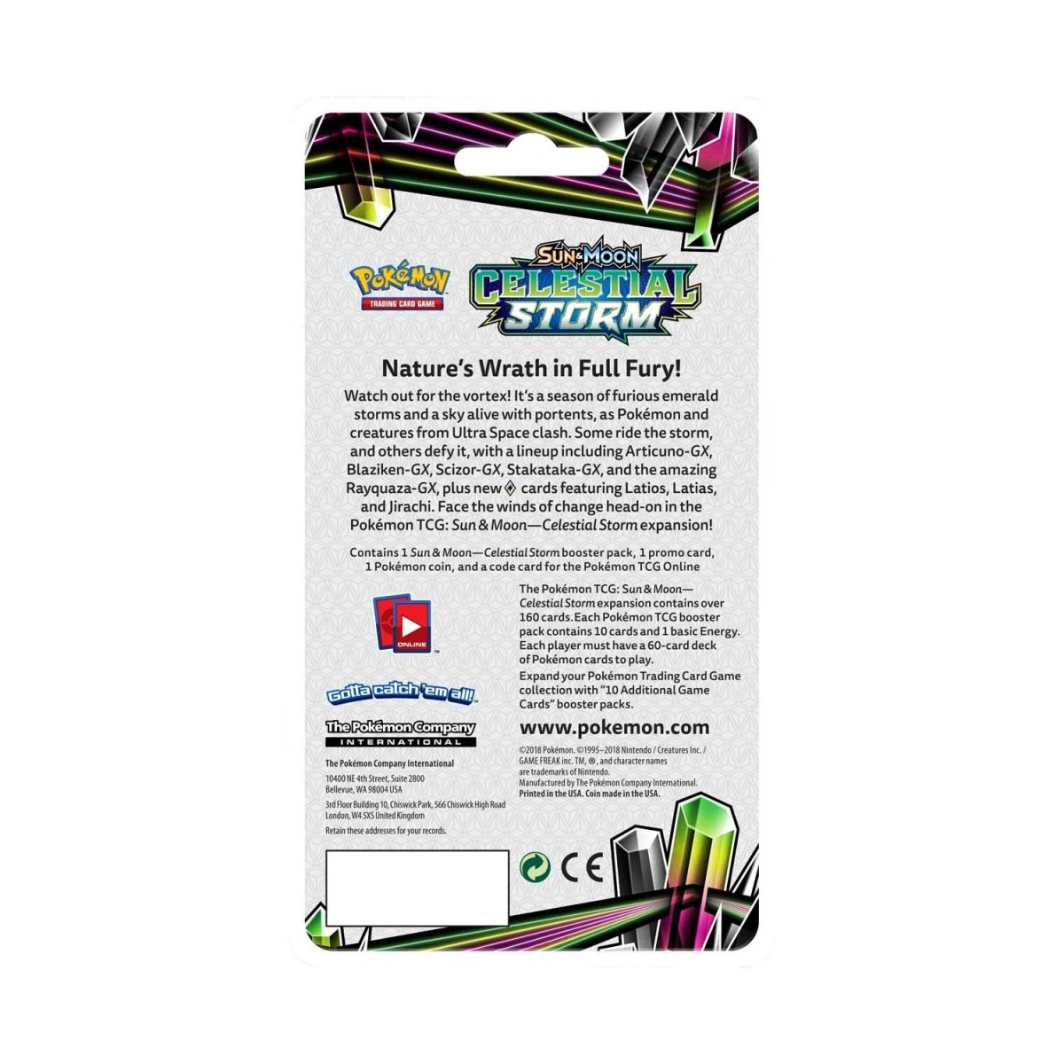 Pokmon TCG: Sun & Moon-Celestial Storm Booster Pack, Coin & Tapu Fini  Promo Card | Pokmon Center Official Site