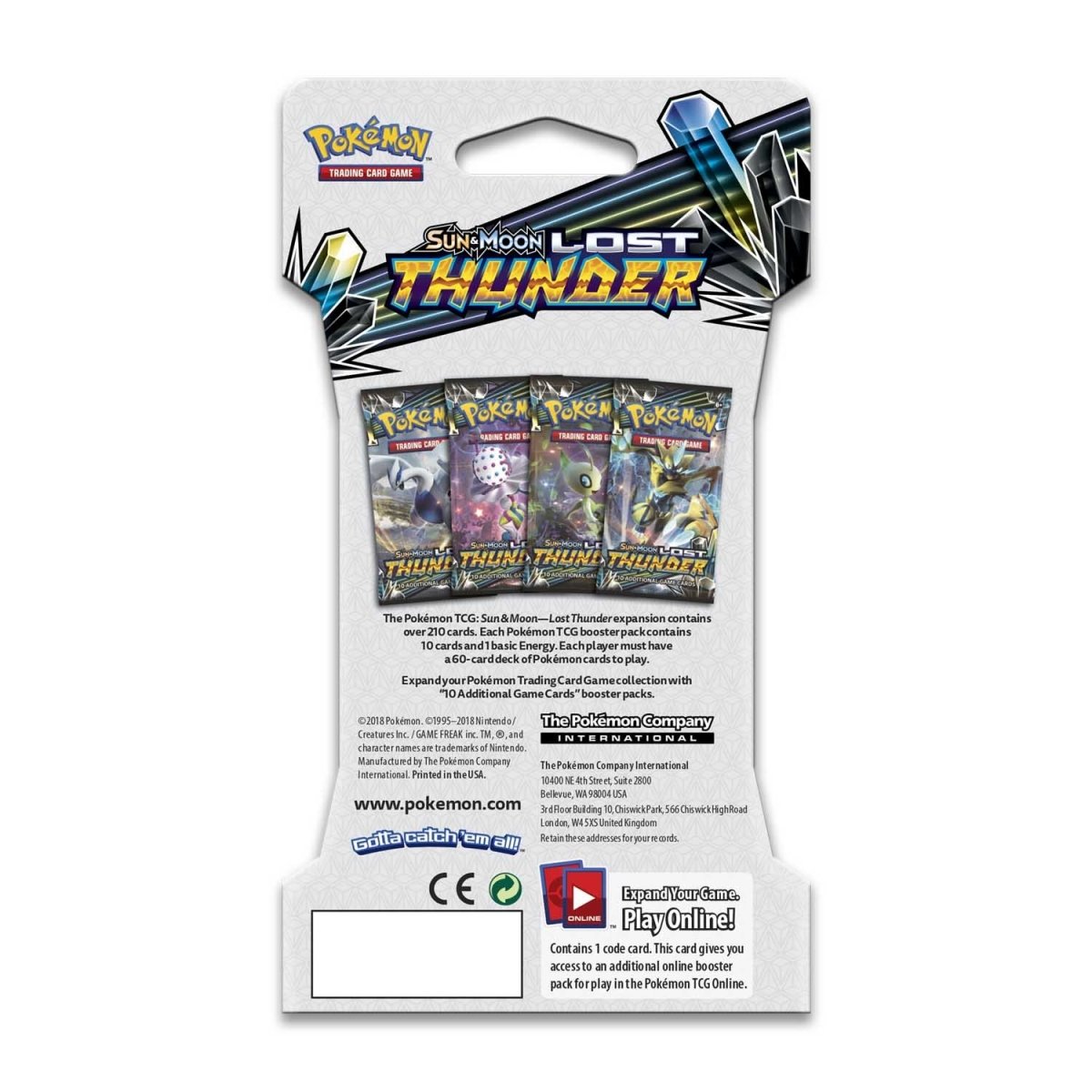 Pokémon TCG: Sun & Moon-Lost Thunder Sleeved Booster Pack