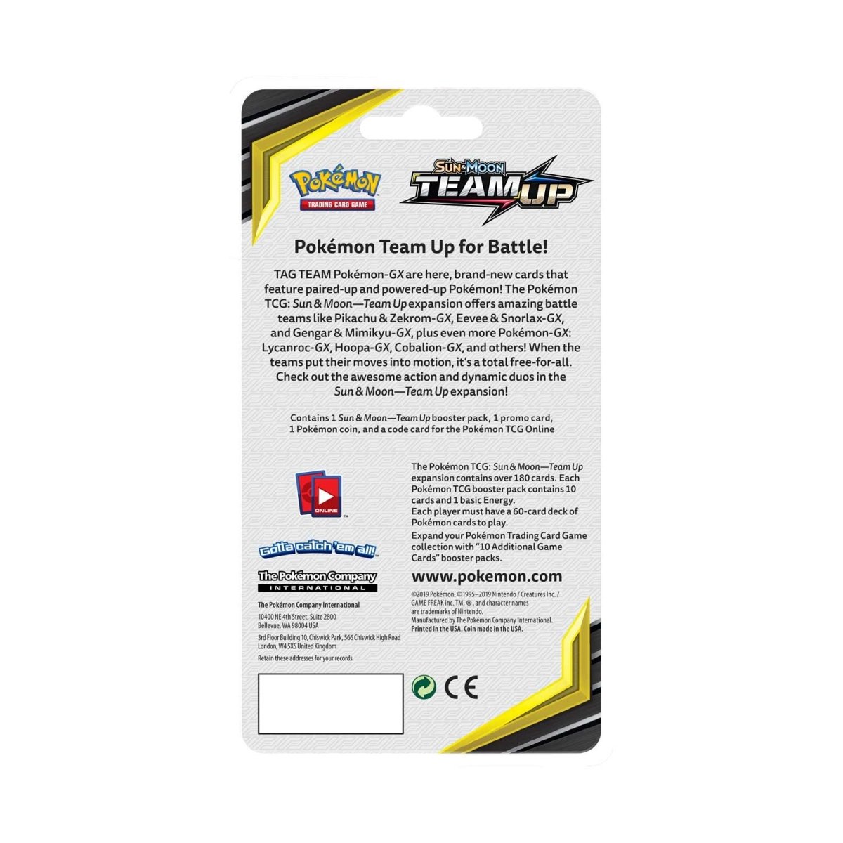 Pokémon TCG: Sun & Moon-Team Up Booster Pack, Coin & Pikachu Promo