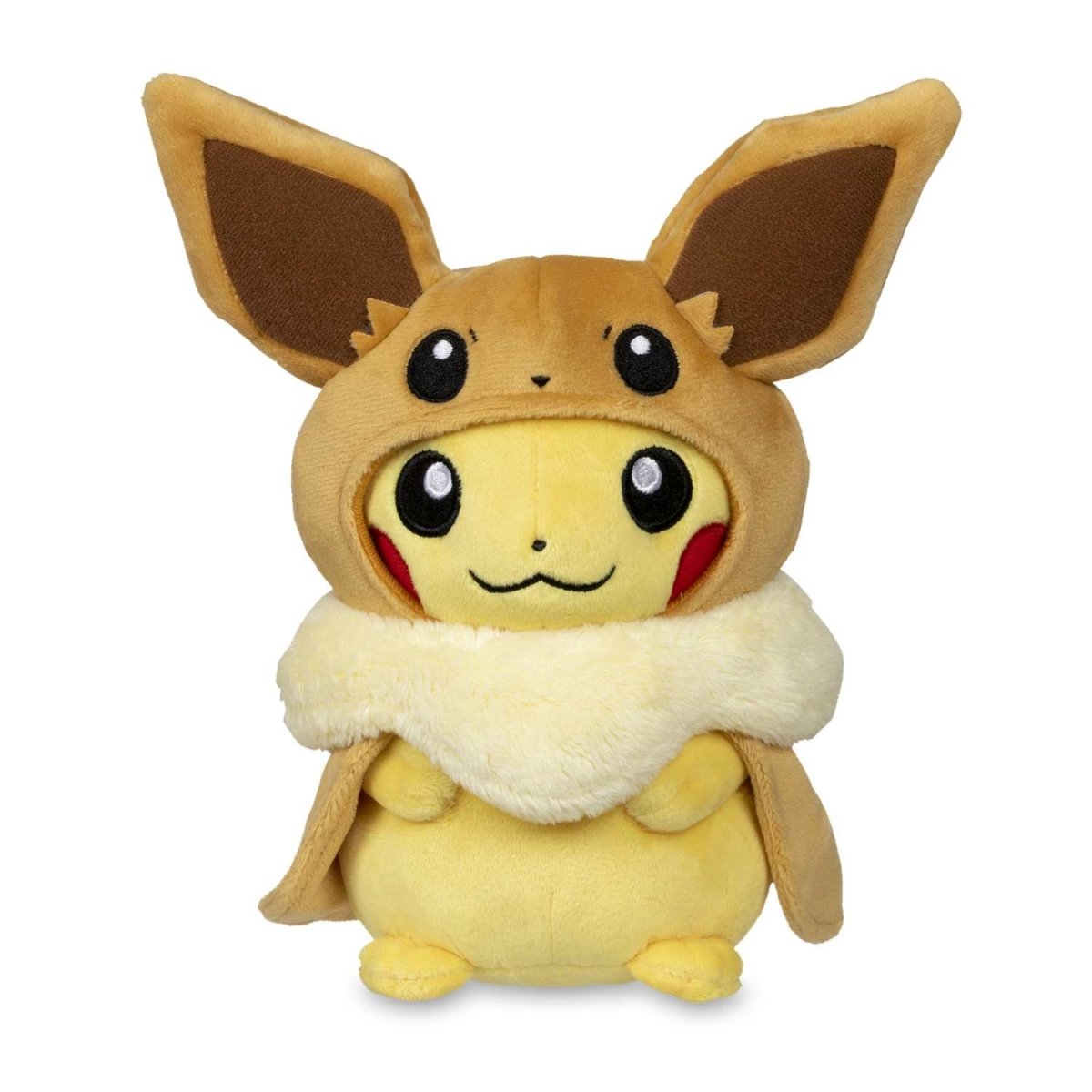 Pokemon Center Eevee Wearing Pikachu Poncho Plush – NintendoSoup