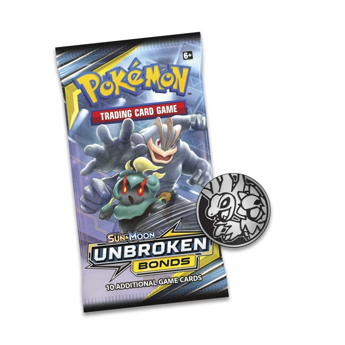 Pokémon TCG: Sun & Moon-Unbroken Bonds 3 Booster Packs, Coin