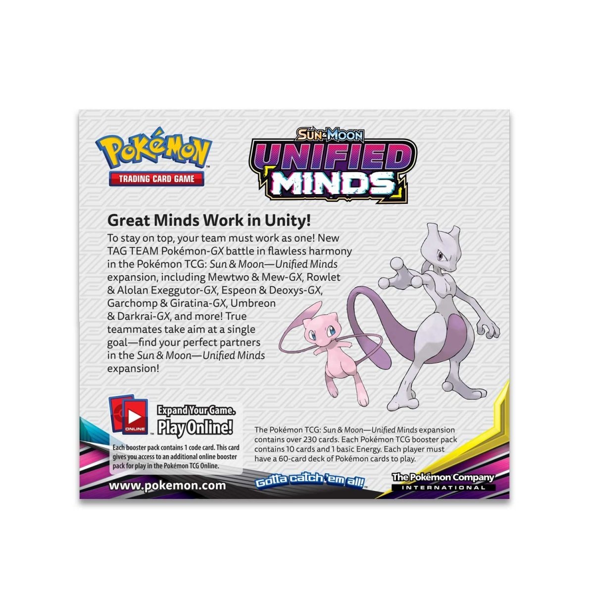 Pokémon TCG Sun & MoonUnified Minds Booster Display Box (36 Booster Packs) Pokémon Center