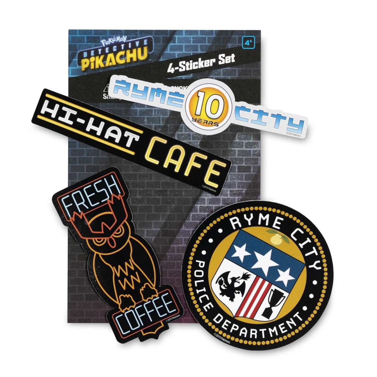POKÉMON Detective Pikachu Movie Stickers (4-Pack) | Pokémon Center