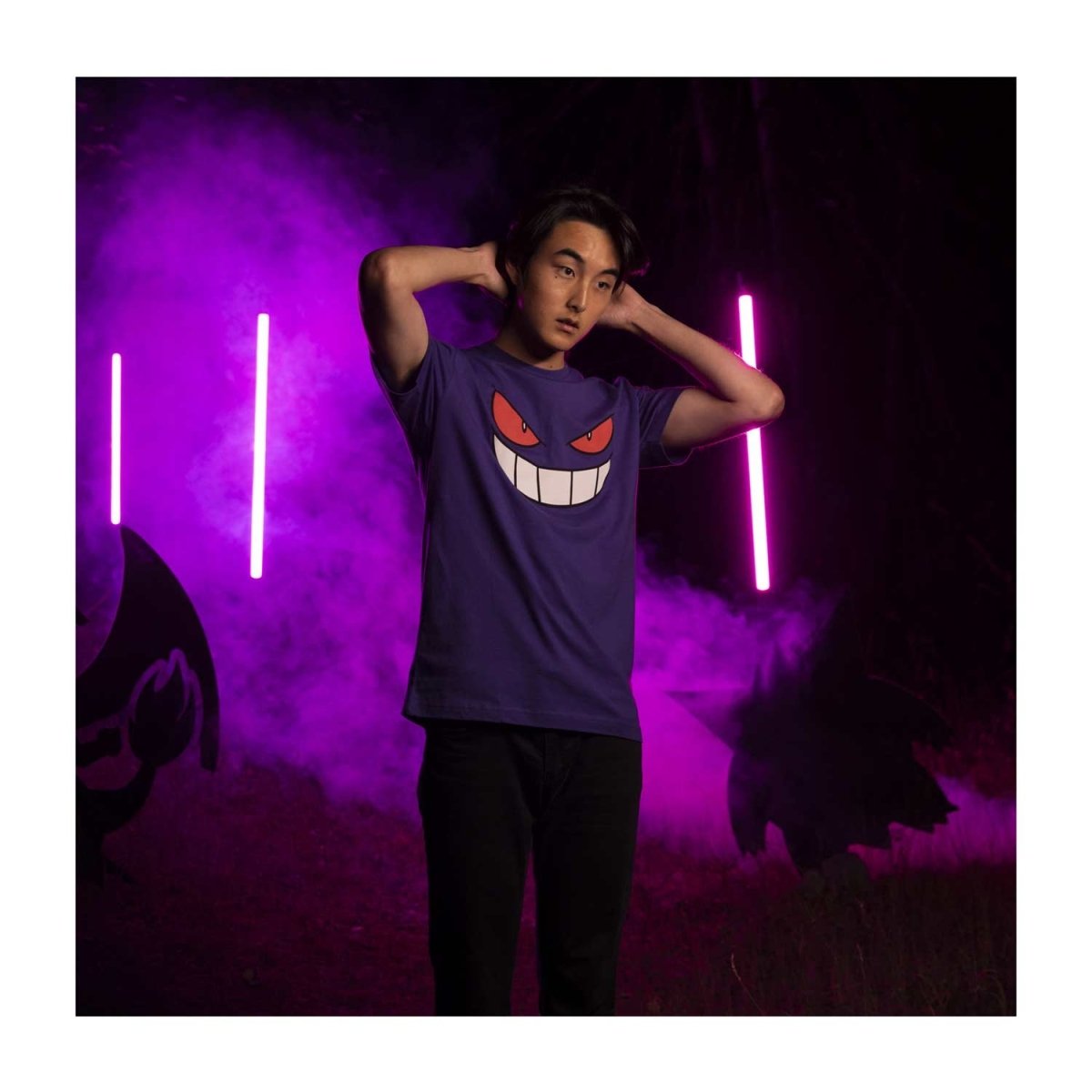 Gengar Big Face Relaxed Fit Crew Neck T Shirt Adult