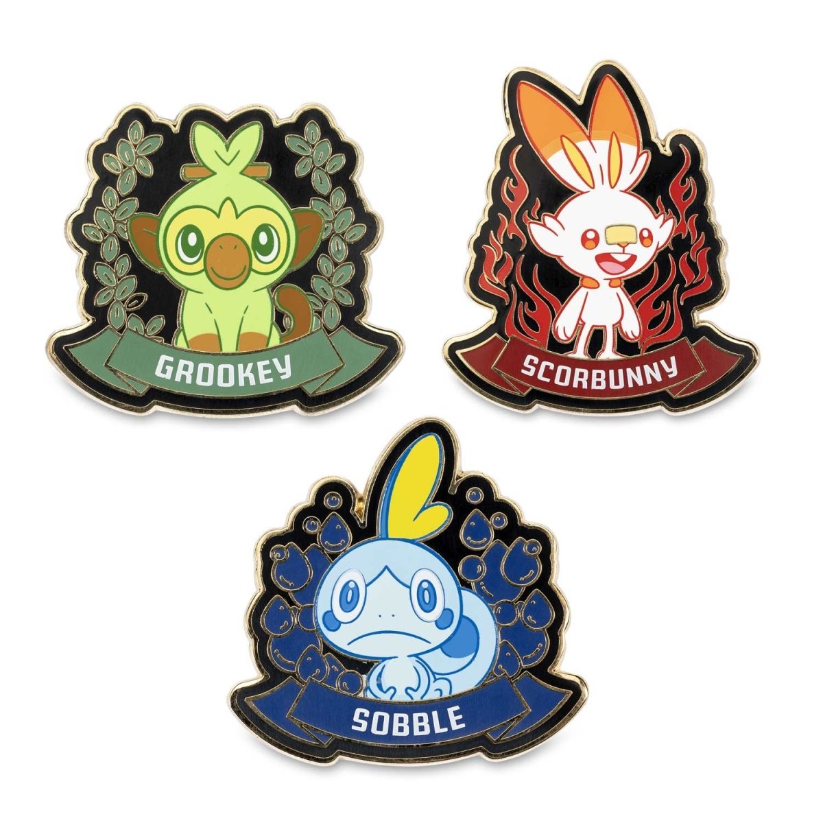 Grookey Scorbunny Sobble Galar First Partner Pok mon Pins 3 Pack Grookey Scorbunny Sobble Galar First Partner Pok mon Pins 3 Pack
