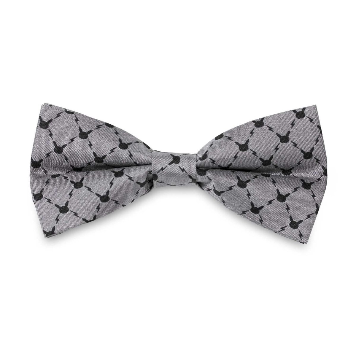 Pikachu Classics Silhouette Gray Silk Bow Tie (One Size-Adult