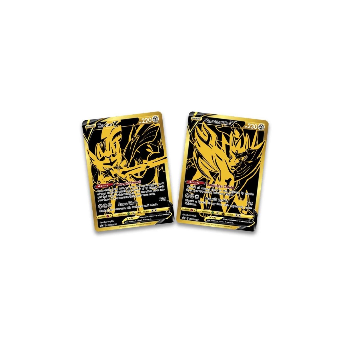 Carte Gold en Métal Pokémon Zacian • La Pokémon Boutique