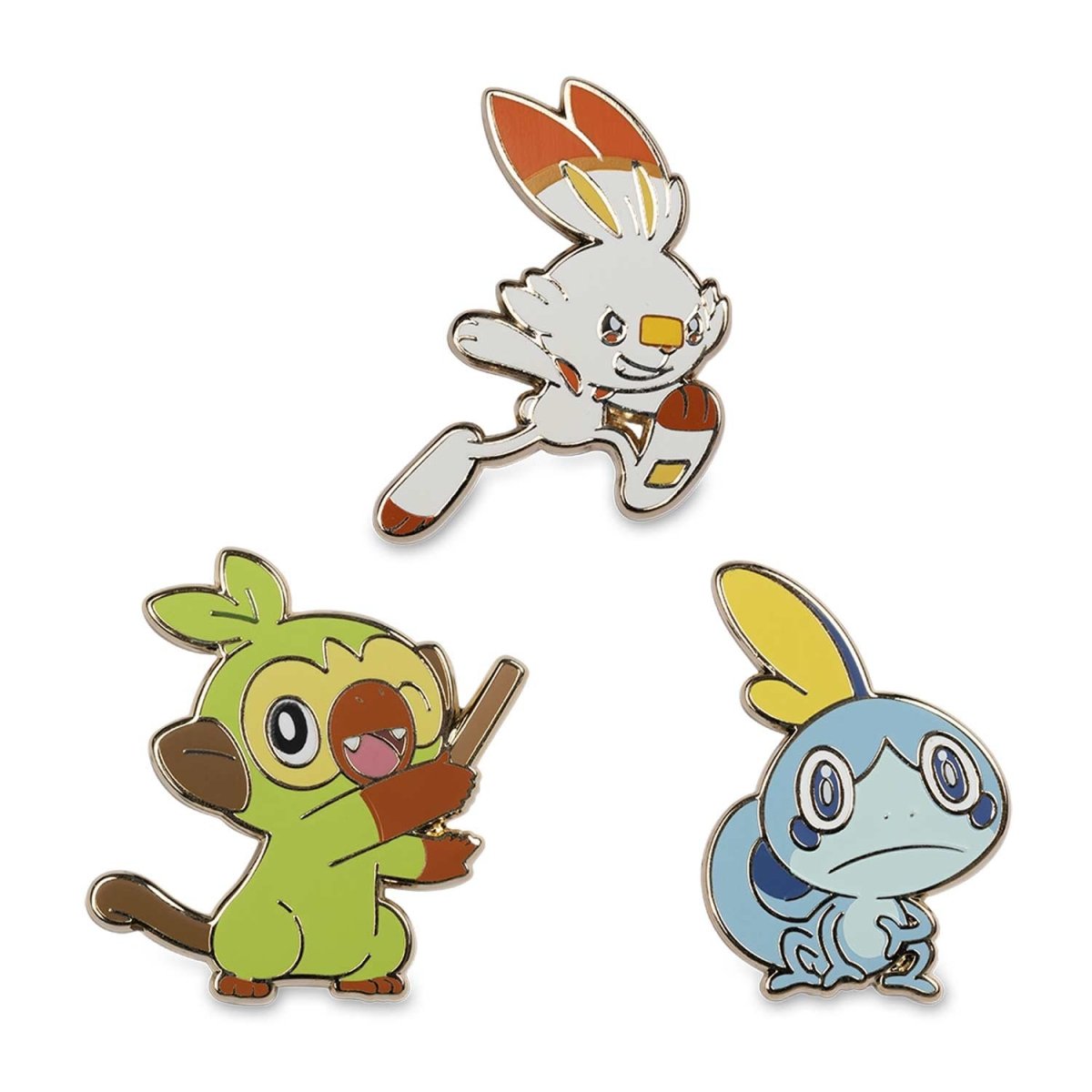 Grookey, Scorbunny & Sobble Pokémon Pins (3-Pack)