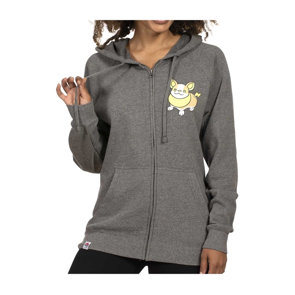 Yamper Gray Fitted Zip-Up Hoodie - Adult | Pokémon Center Official