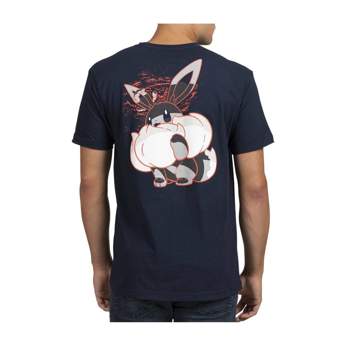 Gigantamax Eevee Navy Relaxed Fit Crew Neck T-Shirt - Adult