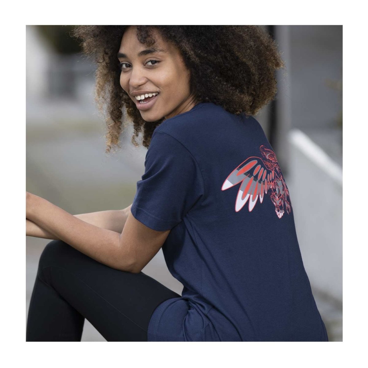 Gigantamax Corviknight Navy Relaxed Fit Crew Neck T-Shirt - Adult