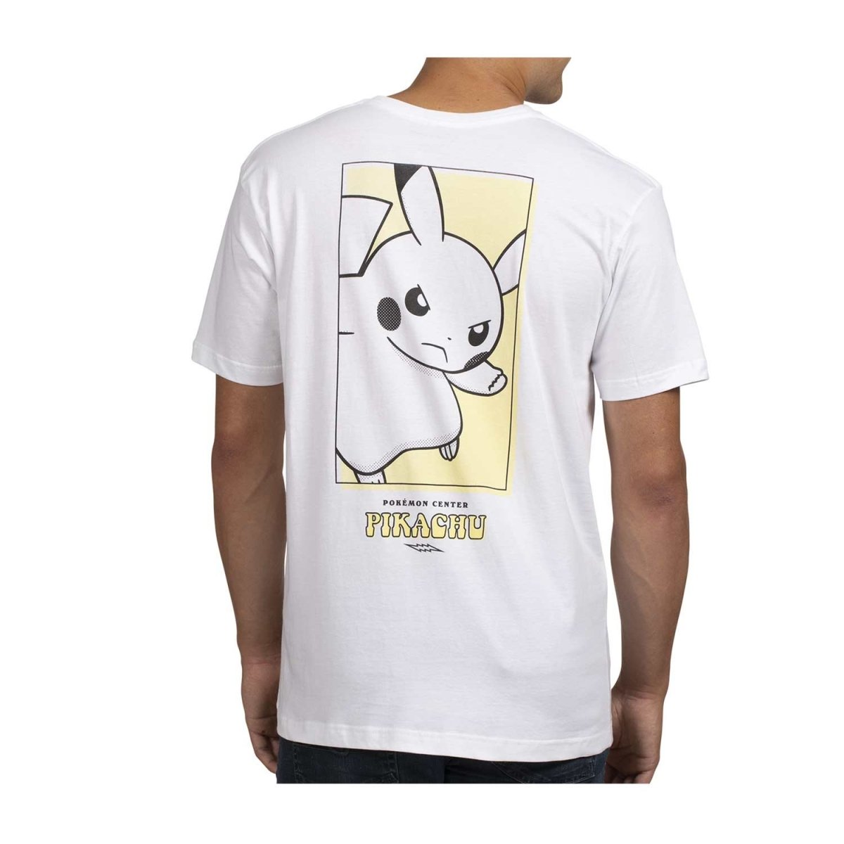 Pikachu Yellow & White Relaxed Fit Crew Neck T-Shirt - Adult