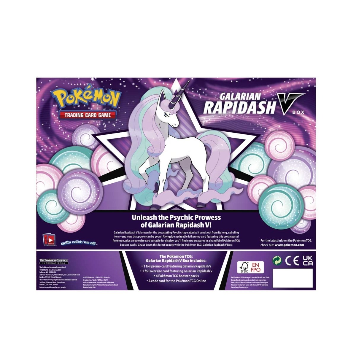Pokémon TCG: Galarian Rapidash V Box | Pokémon Center Official Site