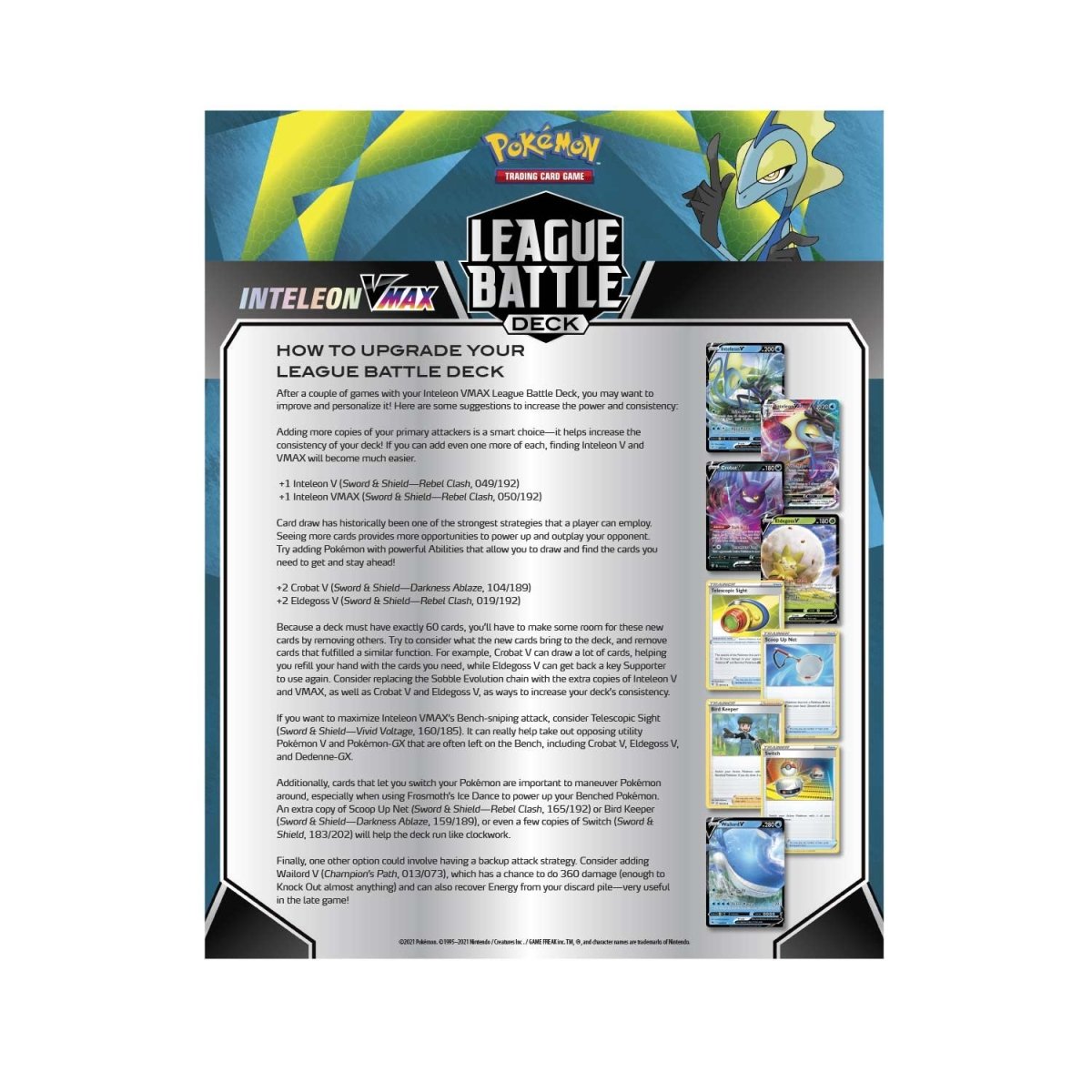 POKEMON INTELEON VMAX BTL DECK 