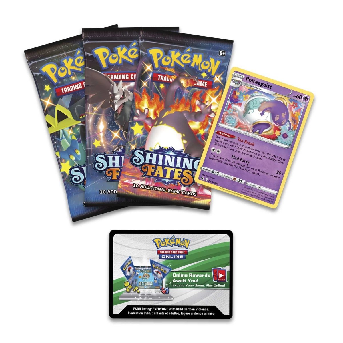 Pokémon TCG: Shining Fates Mad Party Pin Collection (Polteageist