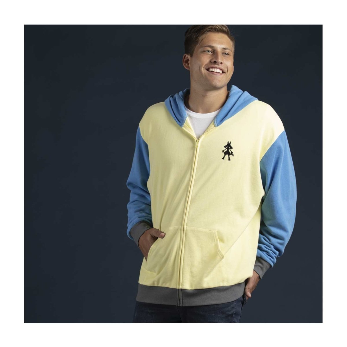 Lucario Themed French Terry Zip-Up Hoodie - Adult | Pokémon Center