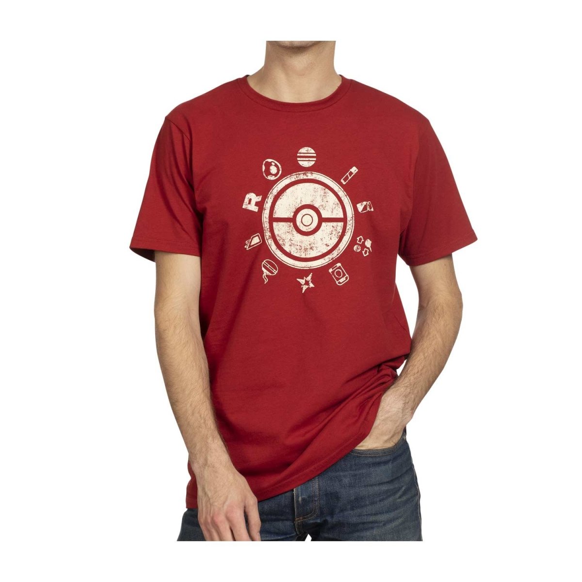 Pokémon GO Fest 2020 Red Relaxed Fit Crew Neck TShirt Adult