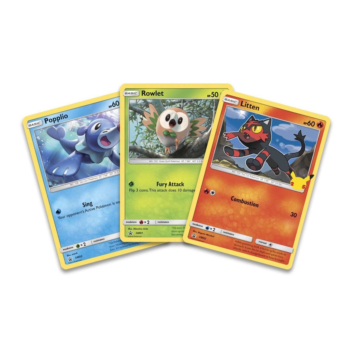 Pokémon Trading Card Game 25th Anniversary Alola Starters Pack –  PokemonCardShop