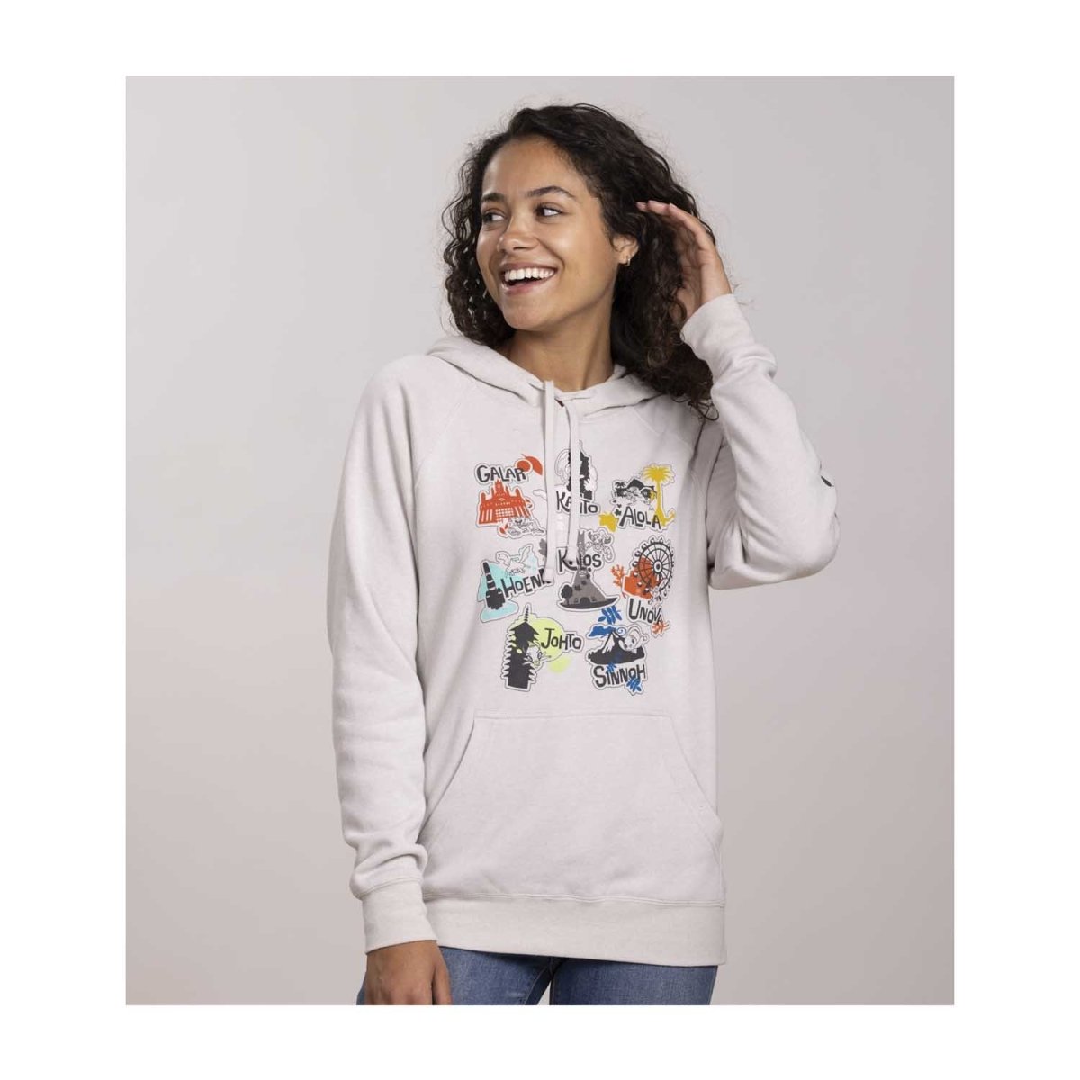 Pokémon Region Tour Stone Fitted Pullover Hoodie - Adult | Pokémon