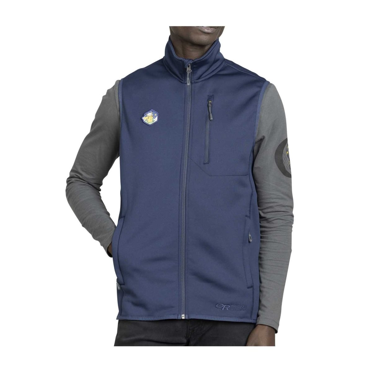 Outdoors with Pok mon Middle Fork Dark Blue Fleece Zip Up Vest by Outdoor Research Men