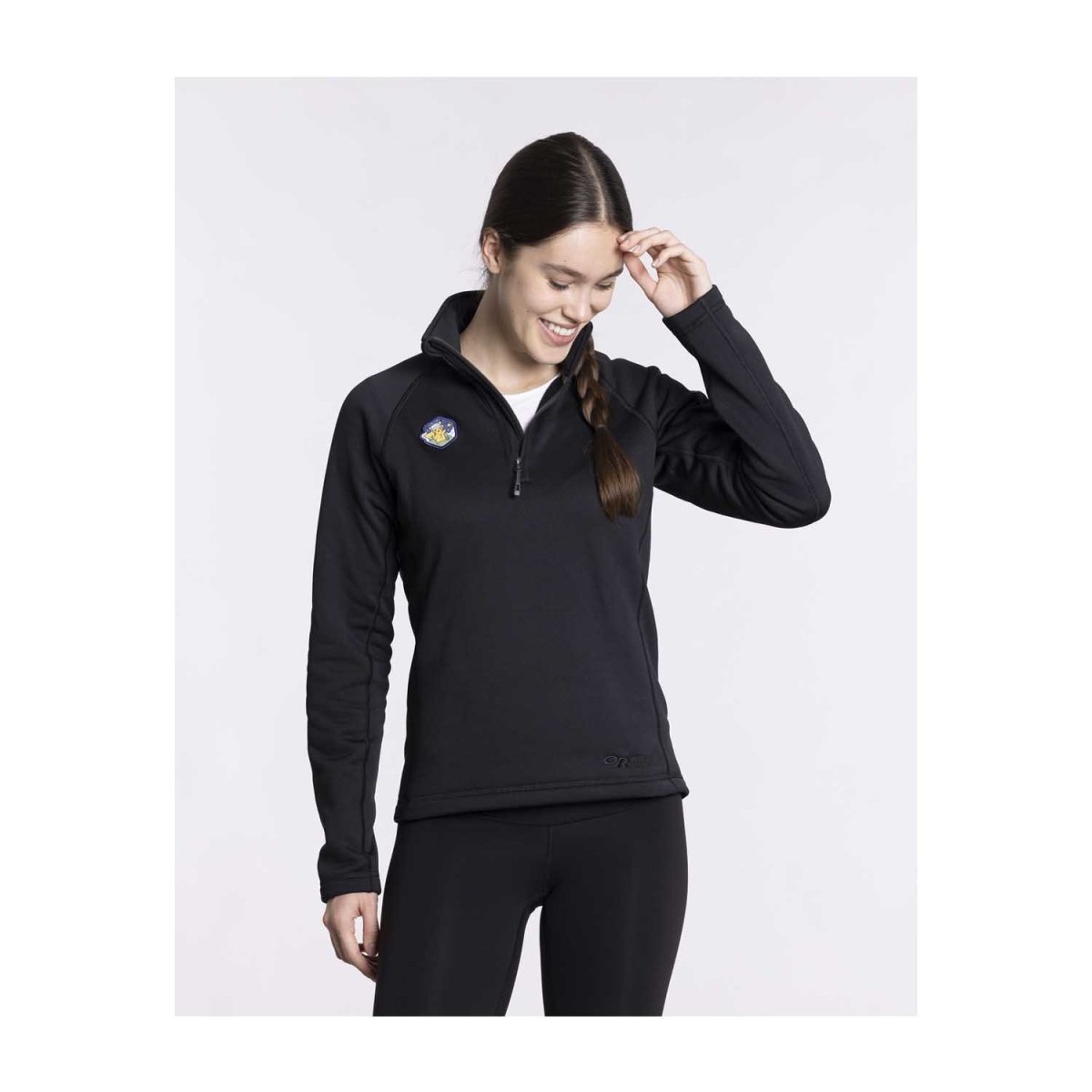 Black quarter zip fleece womens cheap