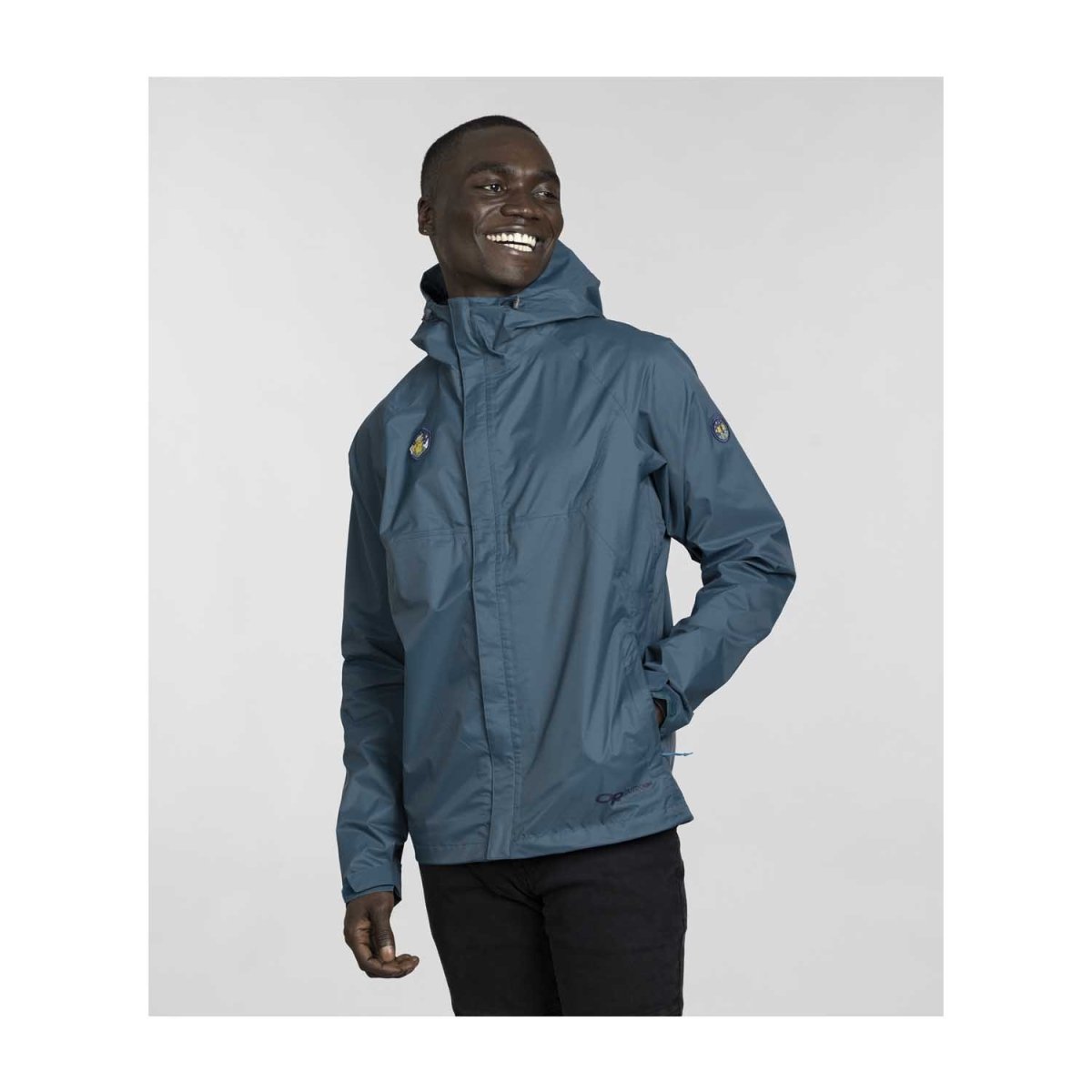 Outdoors with Pokémon Apollo Blue Rain Jacket by Outdoor Research - Men