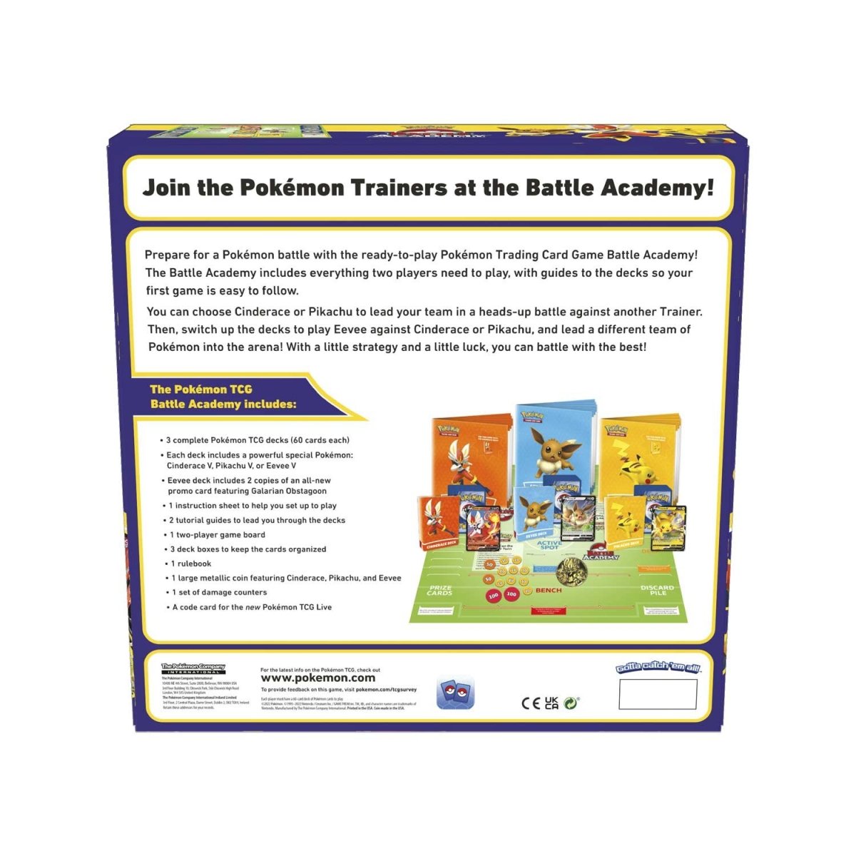 Pokémon TCG's Battle Academy box gets a 2022 update with Pikachu, Eevee and  Cinderace decks and Pokémon V cards