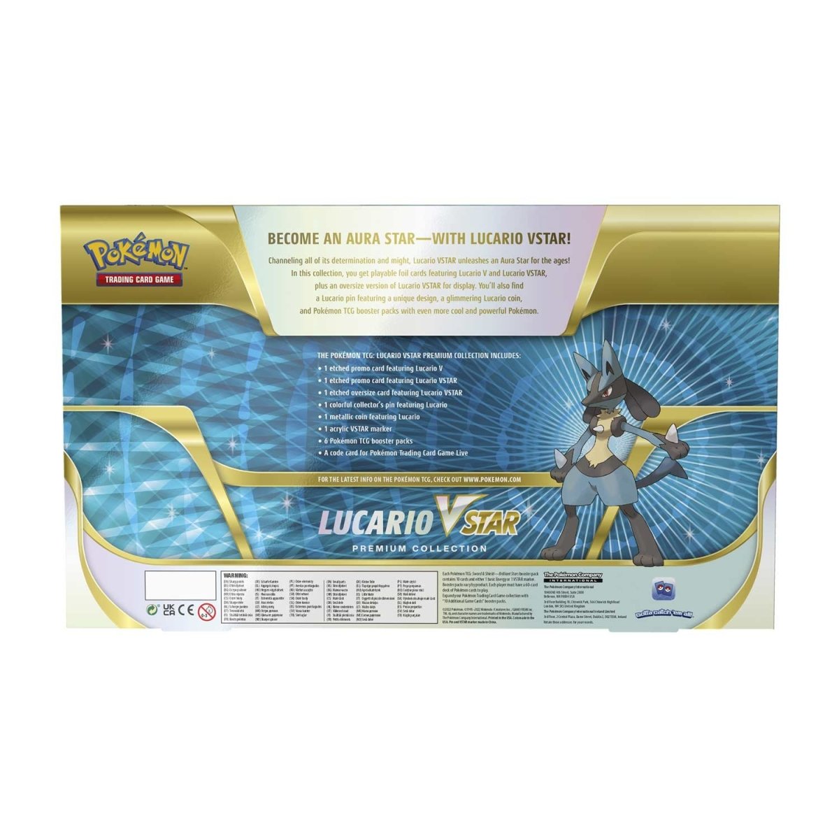  Pokemon TCG: Lucario VSTAR Premium Collection : Toys & Games