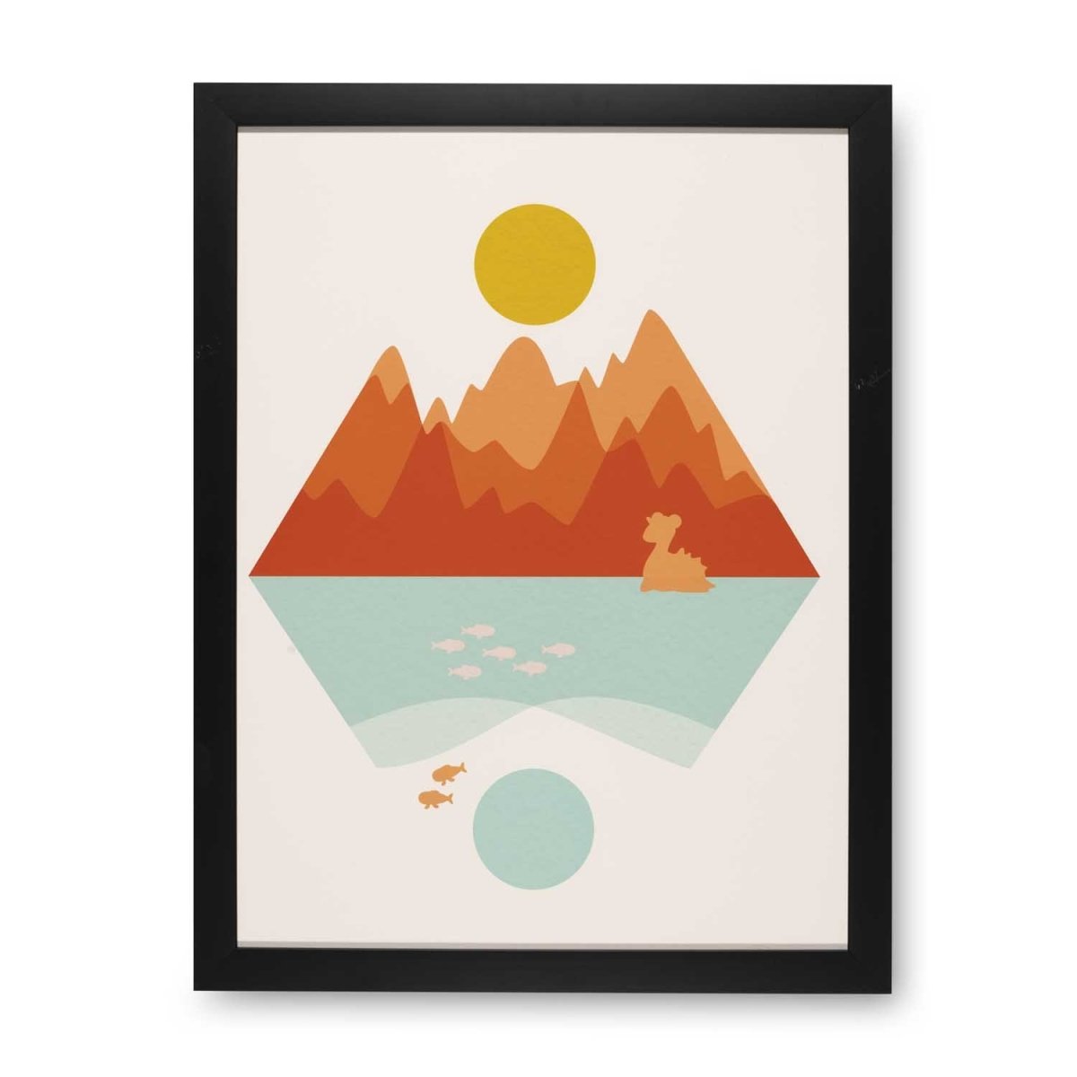 Lapras Mountains Orange Framed Wall Art Pokémon Center Official Site