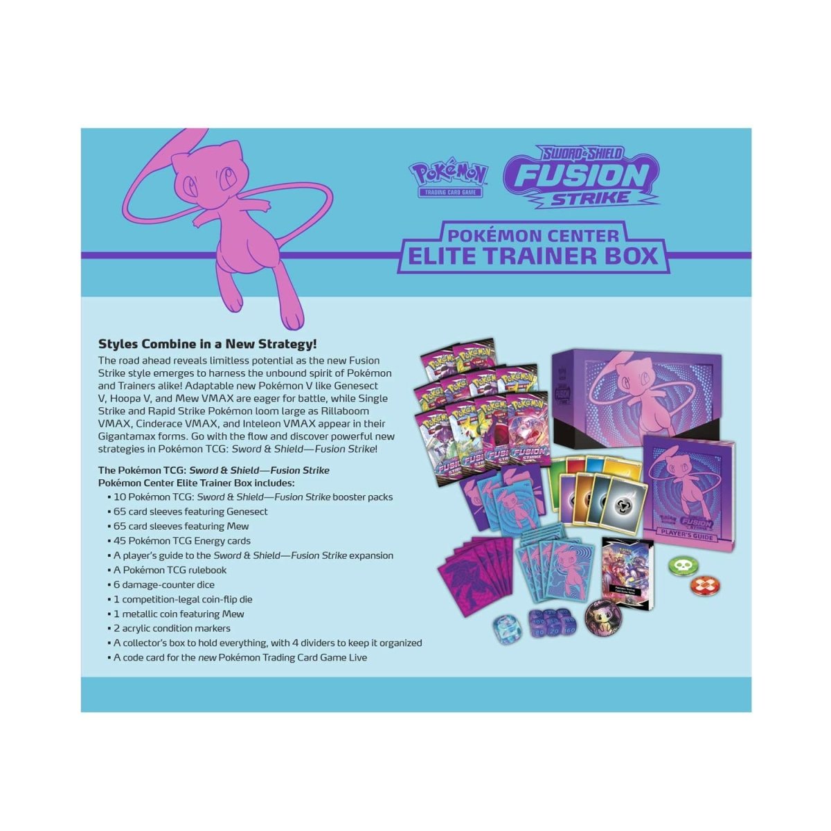 Pokémon TCG: Sword & Shield-Fusion Strike (Pokémon Center Exclusive) Elite  Trainer Box 