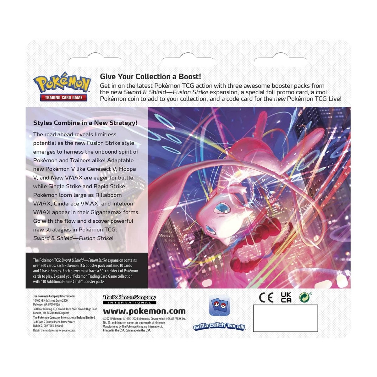 Pokémon TCG: Sword & Shield-Fusion Strike 3 Booster Packs, Coin & Eevee  Promo Card