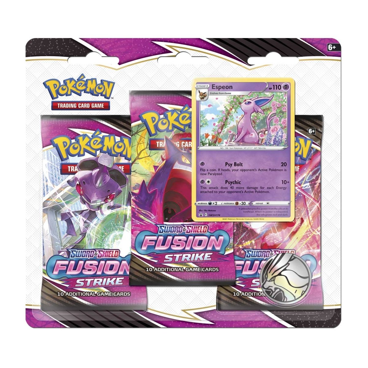 Espeon　Official　Packs,　TCG:　Booster　Strike　UK　Promo　Pokémon　Site　Pokémon　Card　Sword　Coin　Shield-Fusion　Center