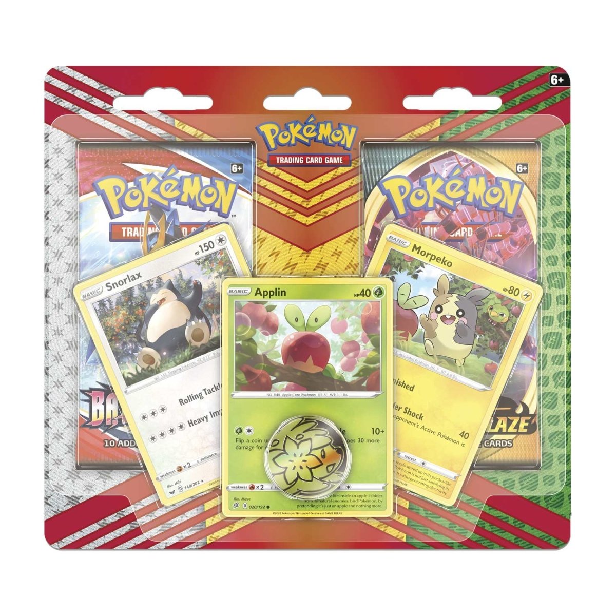 Pokmon TCG: Snorlax, Morpeko & Applin Cards with 2 Booster Packs & Coin |  Pokmon Center Official Site