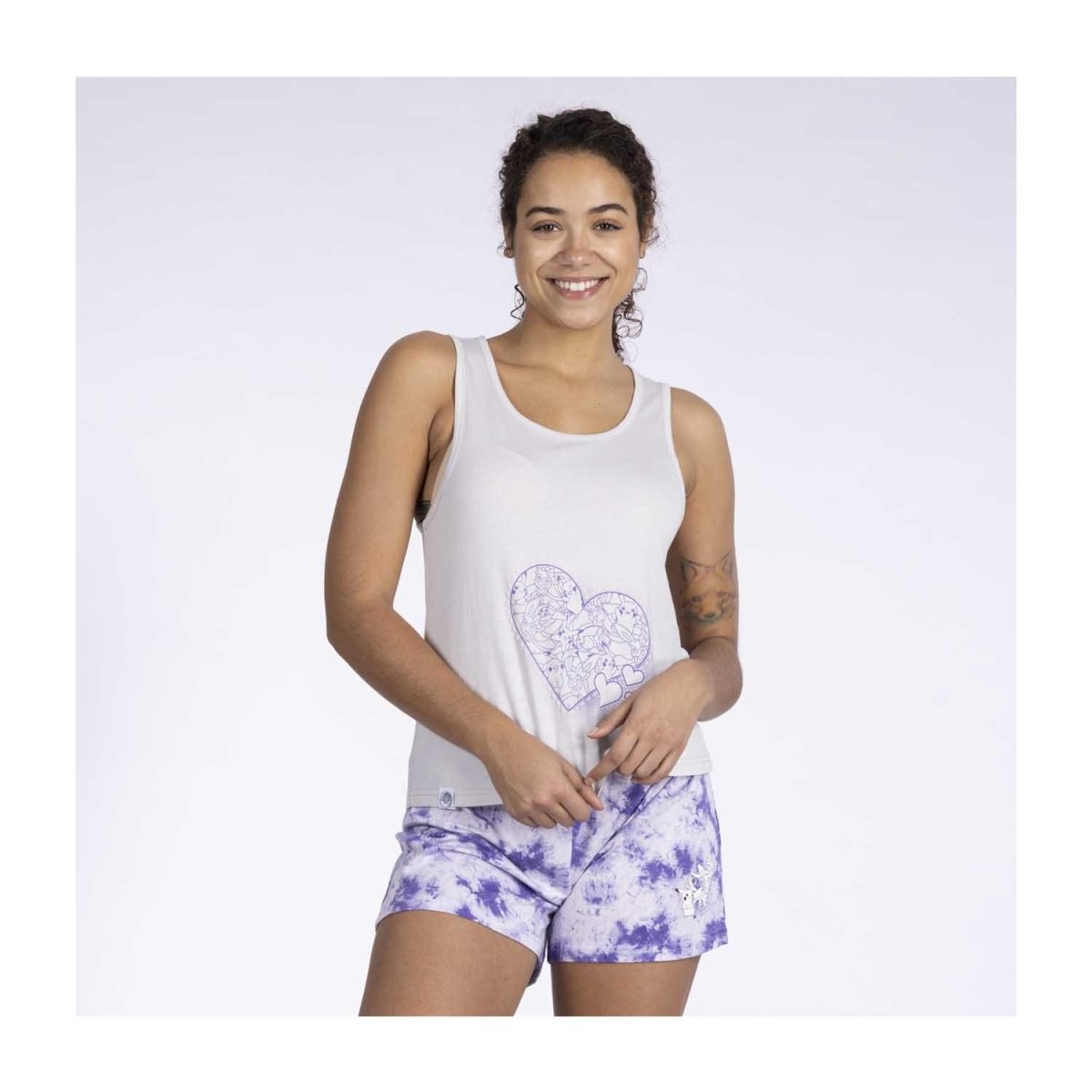Pikachu & Sylveon Lavender Tie-Dye Lounge Shorts - Women | Pokémon
