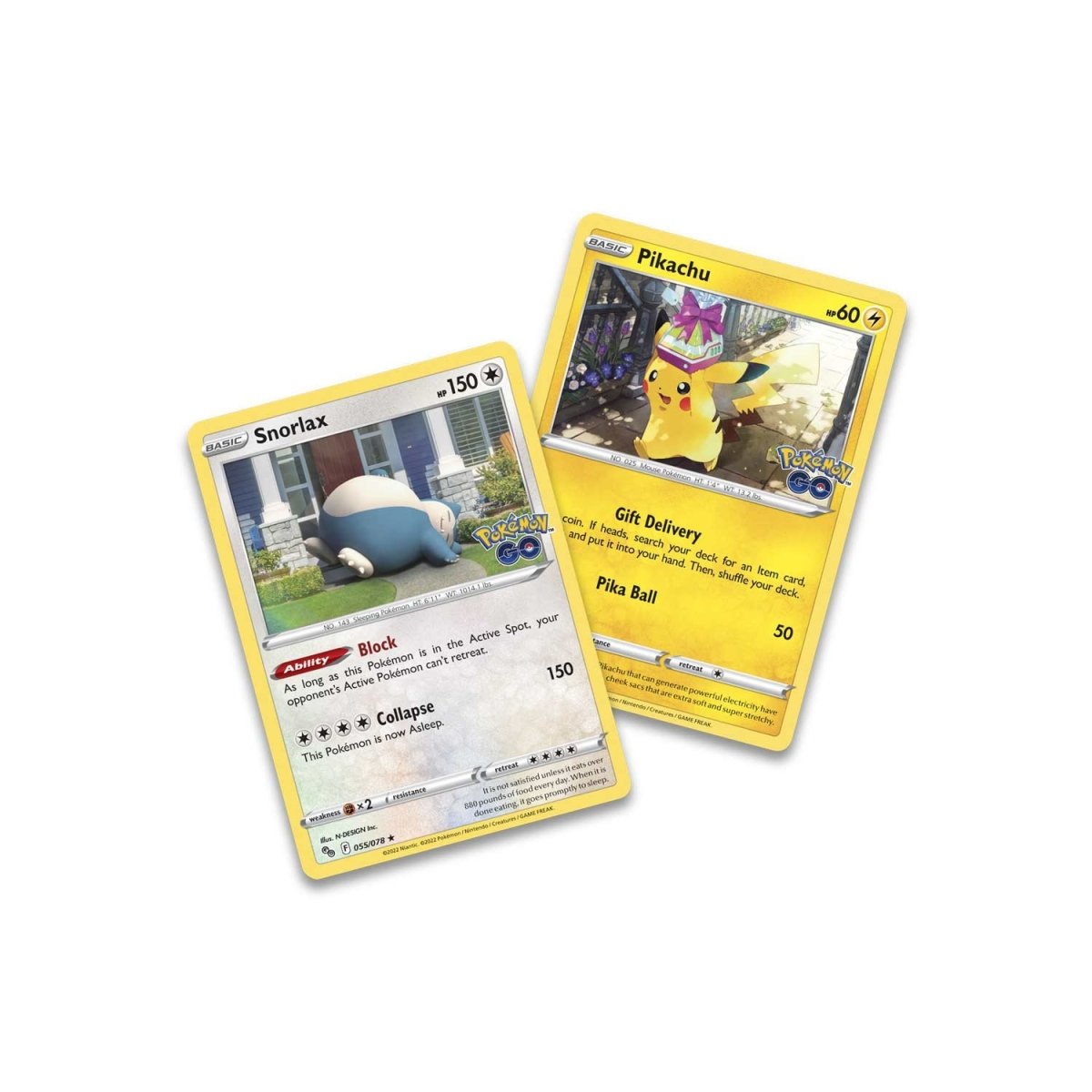 Jogo de Cartas POKEMON Pkm Swsh10.5 Pokémon Go Gift Tin  Pikachu/Blissey/Snorlax