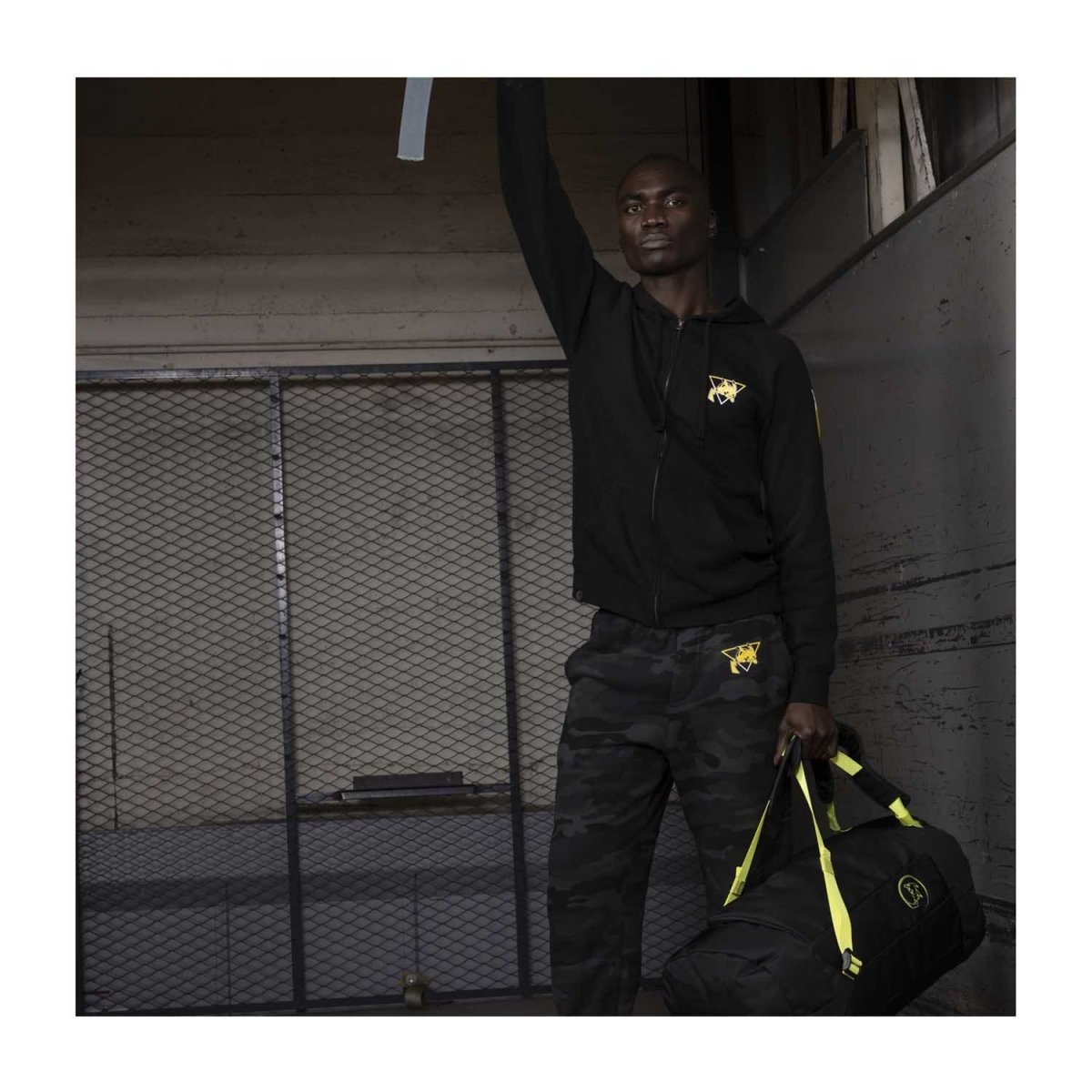 Pikachu Pokémon Active Black Fitted Zip-Up Hoodie - Adult