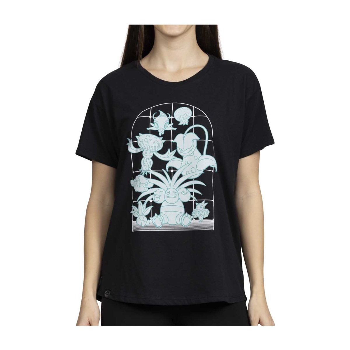 Exeggutor & Friends Pokémon Nature: Spring Black Crew Neck T
