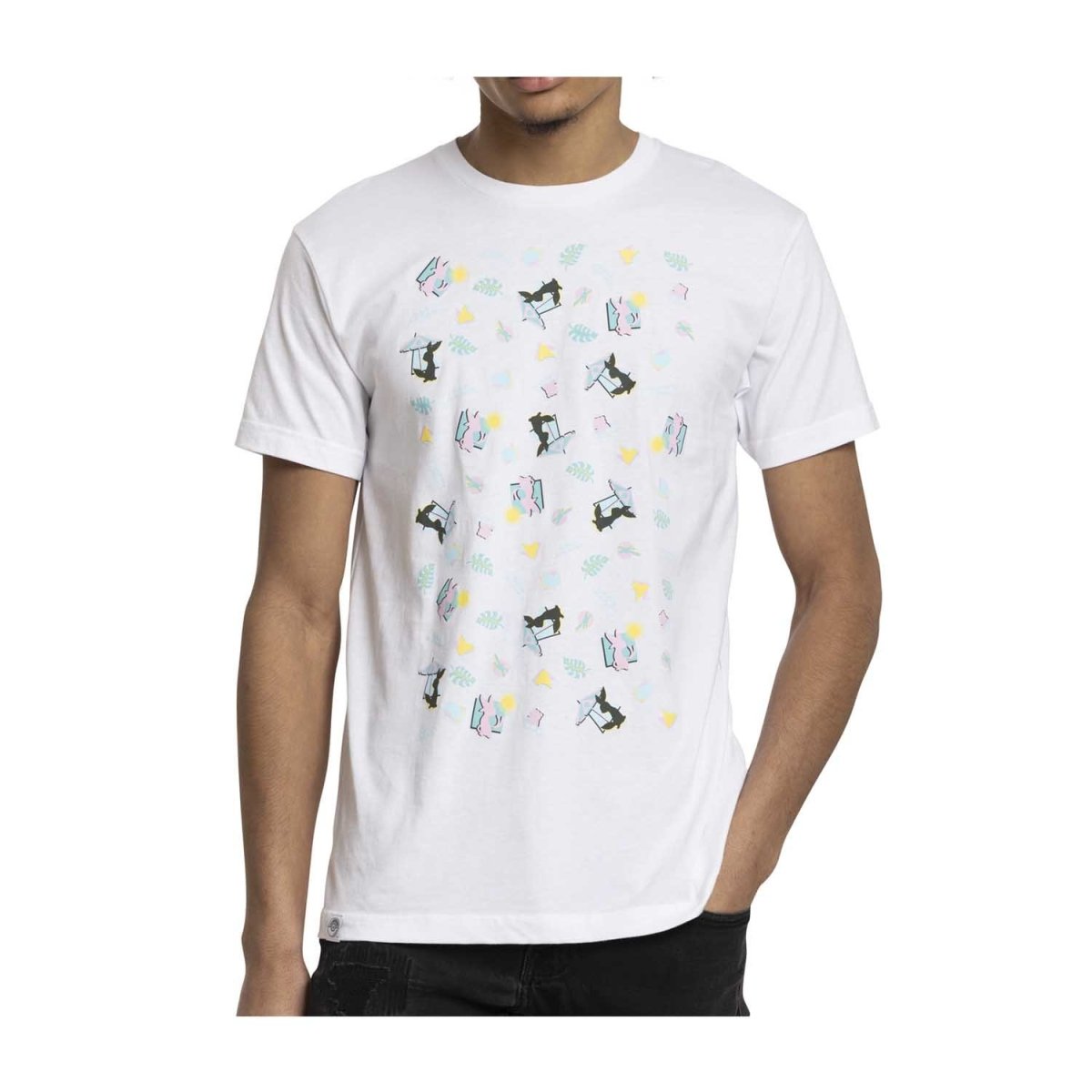 Espeon & Umbreon Summer Fun White Relaxed Fit Crew Neck T