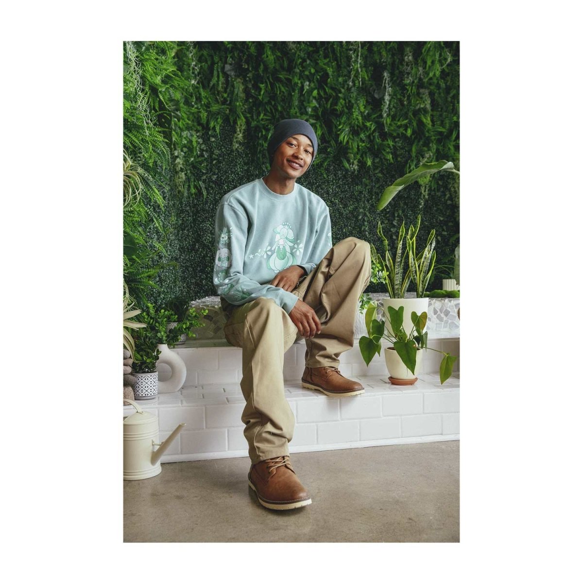 Pokémon Center × OMOCAT: Grass Type Midweight Crew Neck Sweatshirt