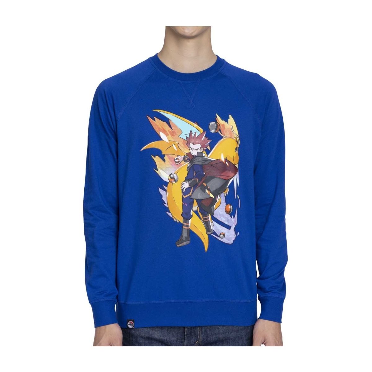 Lance Pokémon Trainers Blue French Terry Crew Neck Sweatshirt